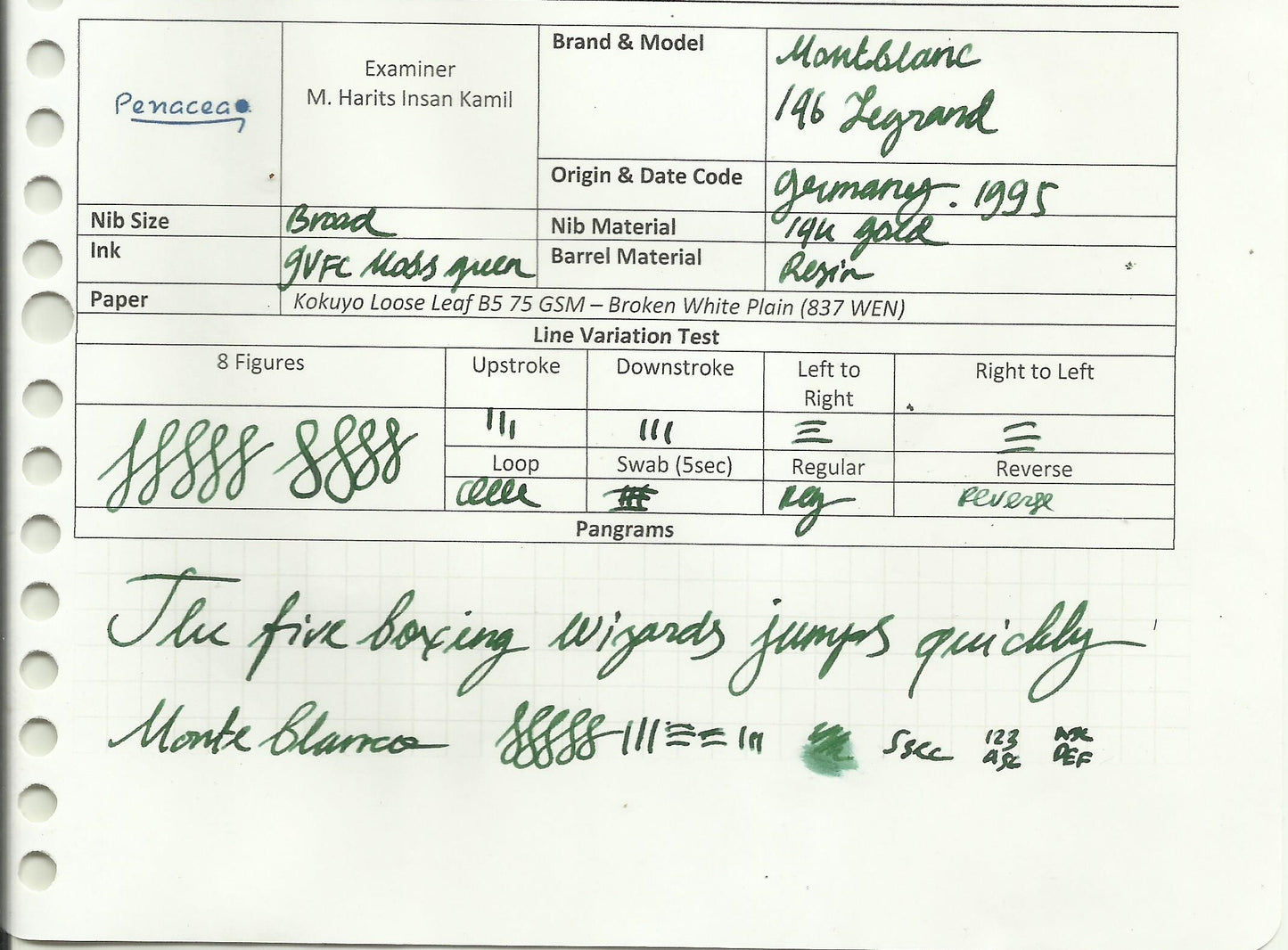 MONTBLANC MEISTERSTUCK 146 LEGRAND FOUNTAIN PEN (1995)