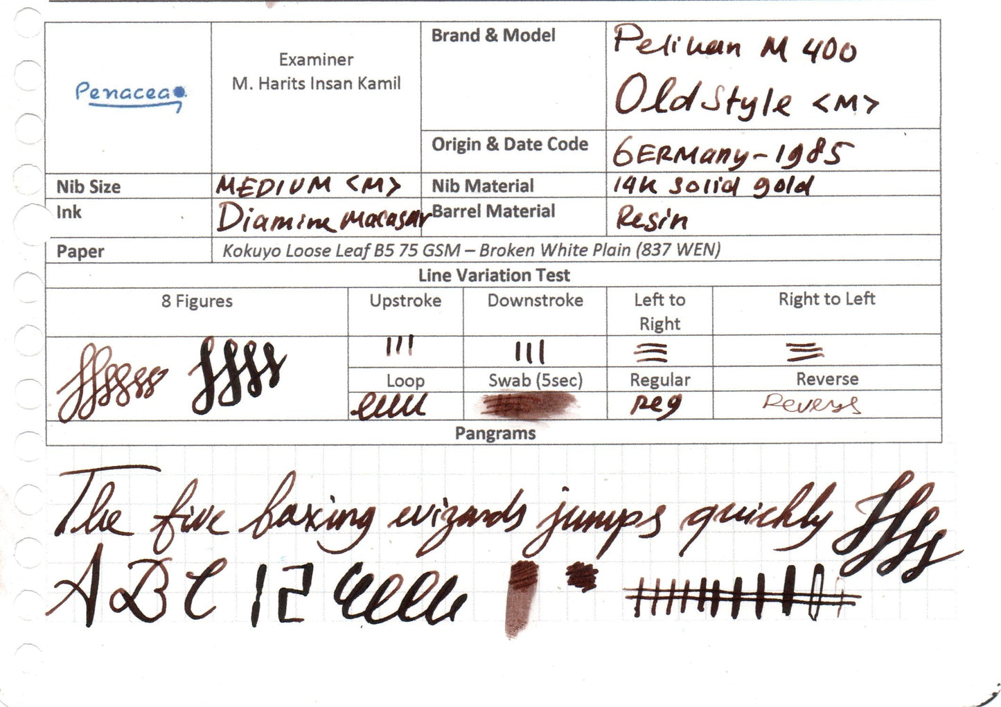 PELIKAN M400 OLDSTYLE BLACK GT FOUNTAIN PEN (1992)