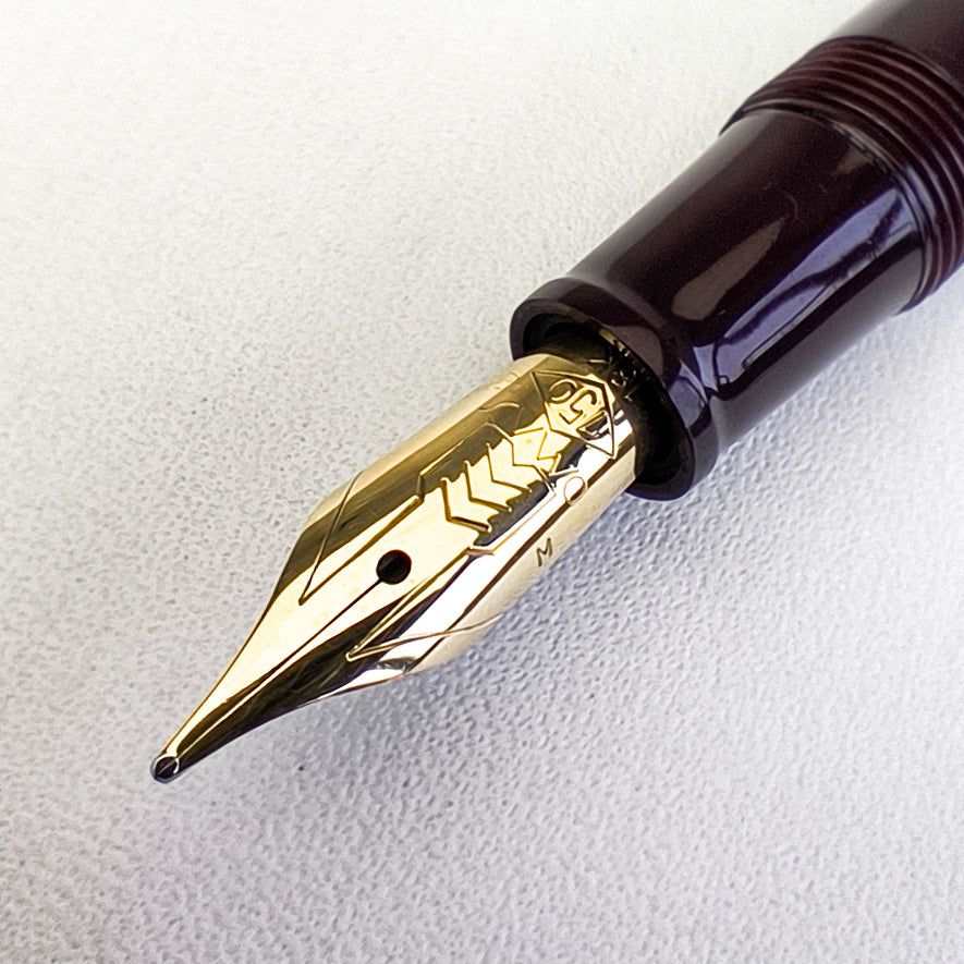 OMAS 555F BURGUNDY FOUNTAIN PEN (1990s)
