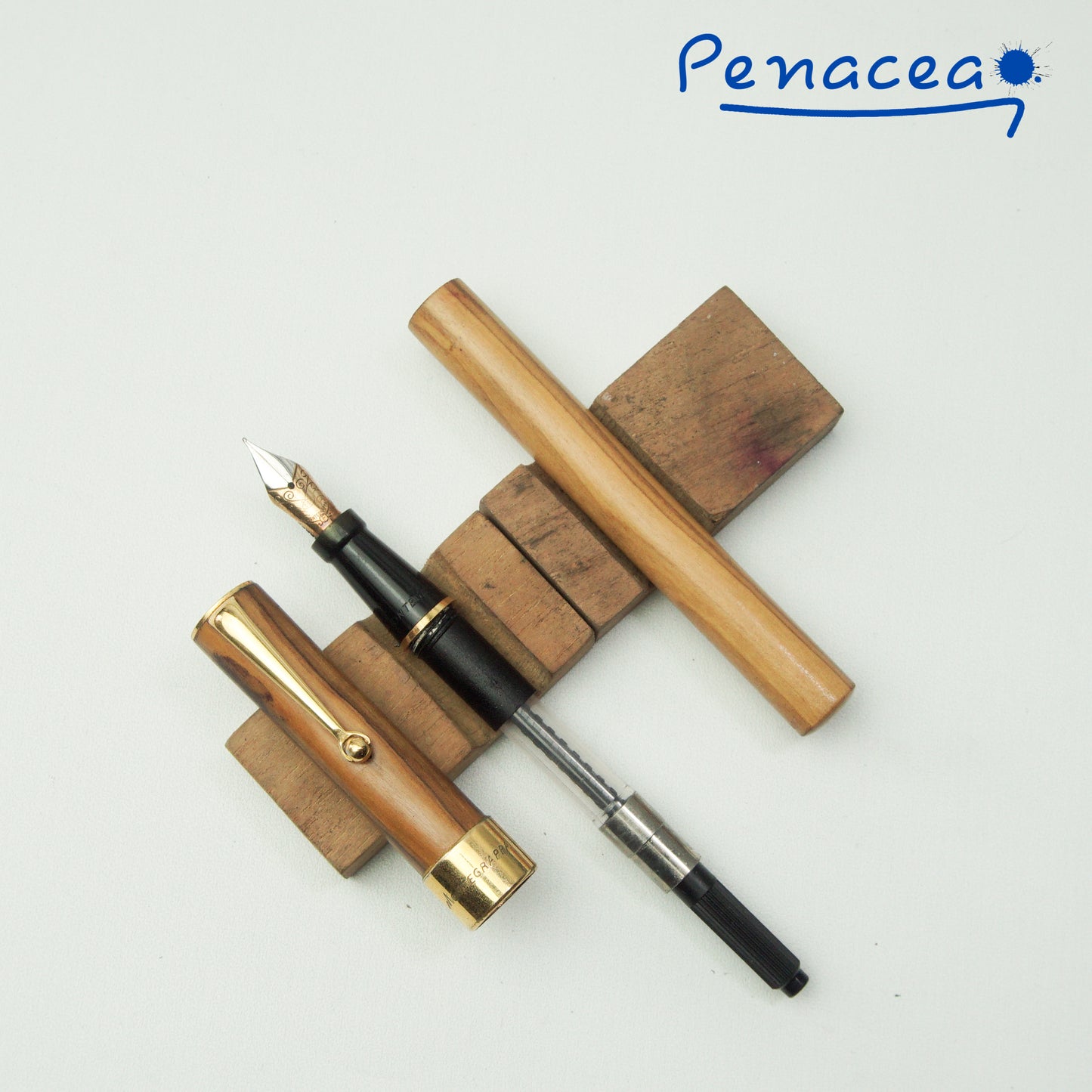 MONTEGRAPPA PRESTIGE OLIVE WOOD FOUNTAIN PEN (1990s)
