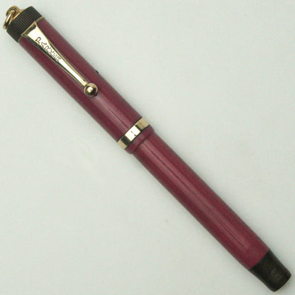 PARKER DUOFOLD LUCKY CURVE PASTEL MAGENTA FOUNTAIN PEN (1920s)
