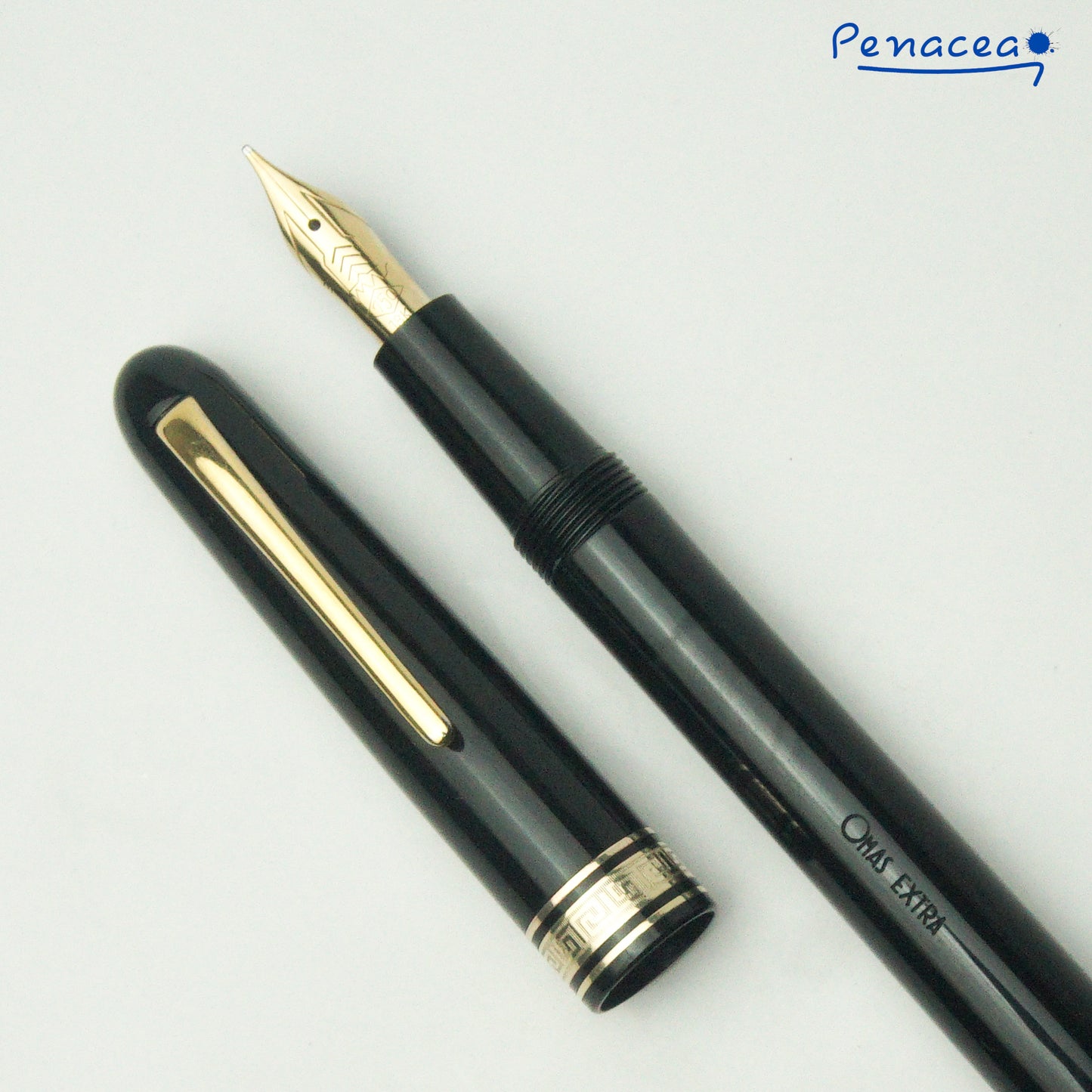 OMAS EXTRA OGIVA 556 BLACK FOUNTAIN PEN (1980s)