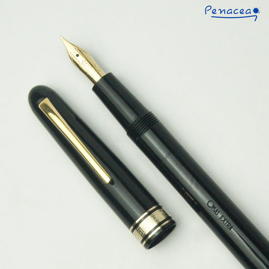 OMAS EXTRA OGIVA 556 BLACK FOUNTAIN PEN (1980s)