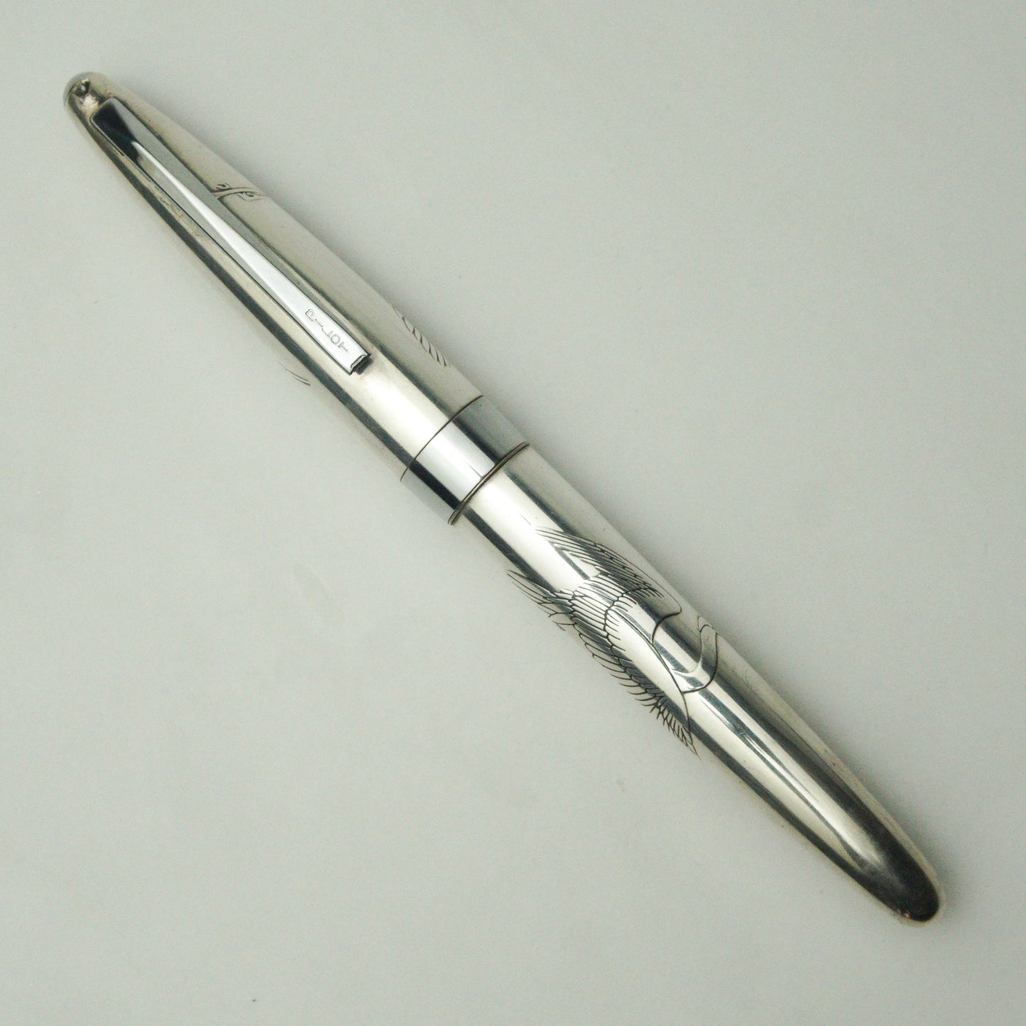 PILOT SILVERN ART CRANE BROAD FOUNTAIN PEN (1984)