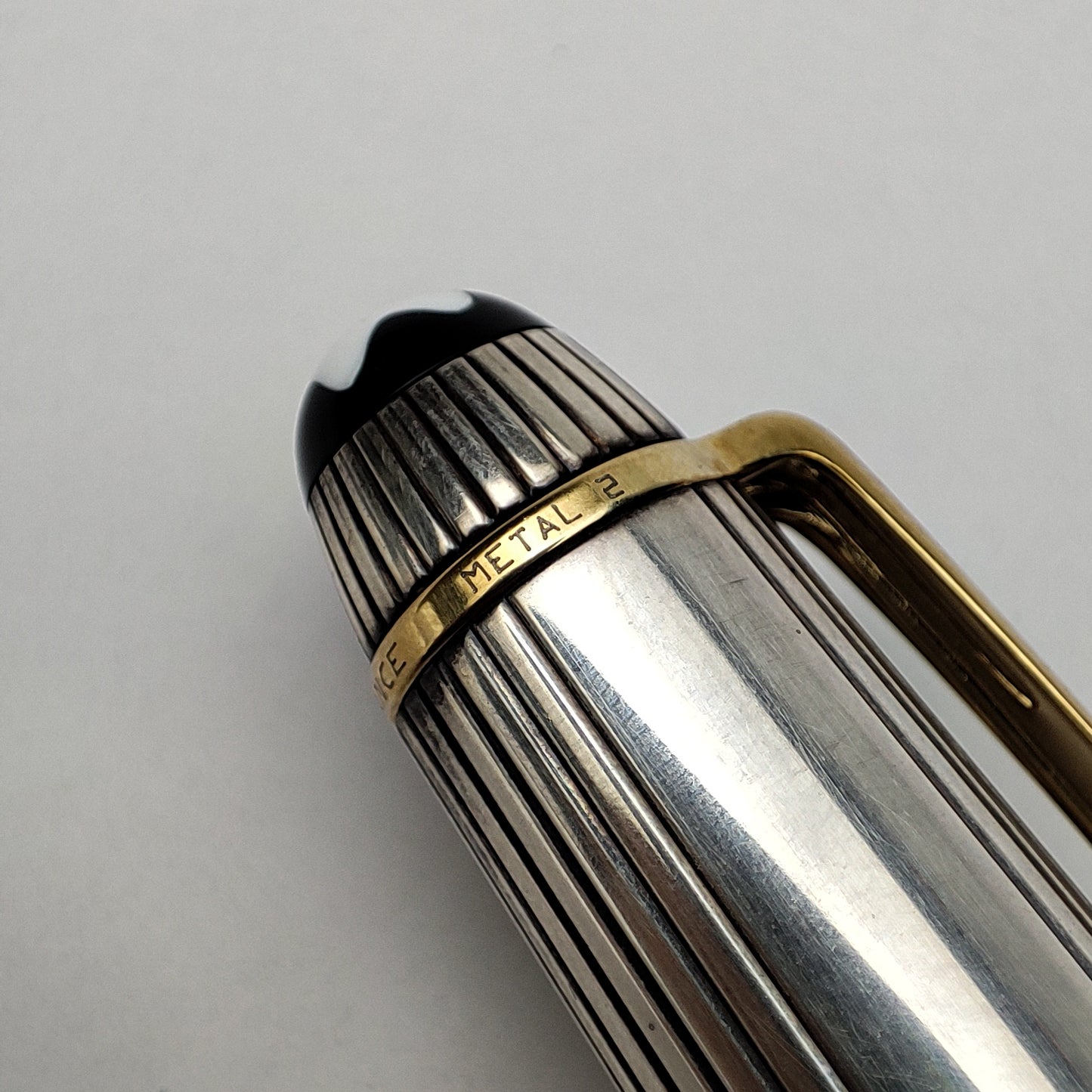 MONTBLANC 114 SOLITAIRE HOMMAGE TO WOLFGANG AMADEUS MOZART STERLING SILVER Ag925 PINSTRIPE FOUNTAIN PEN (1997)