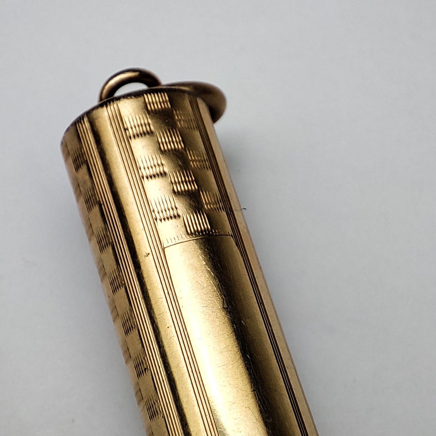 CONKLIN CRESCENT FILLER RINGTOP #2 CHECKERED PATTERN FOUNTAIN PEN (1920s)