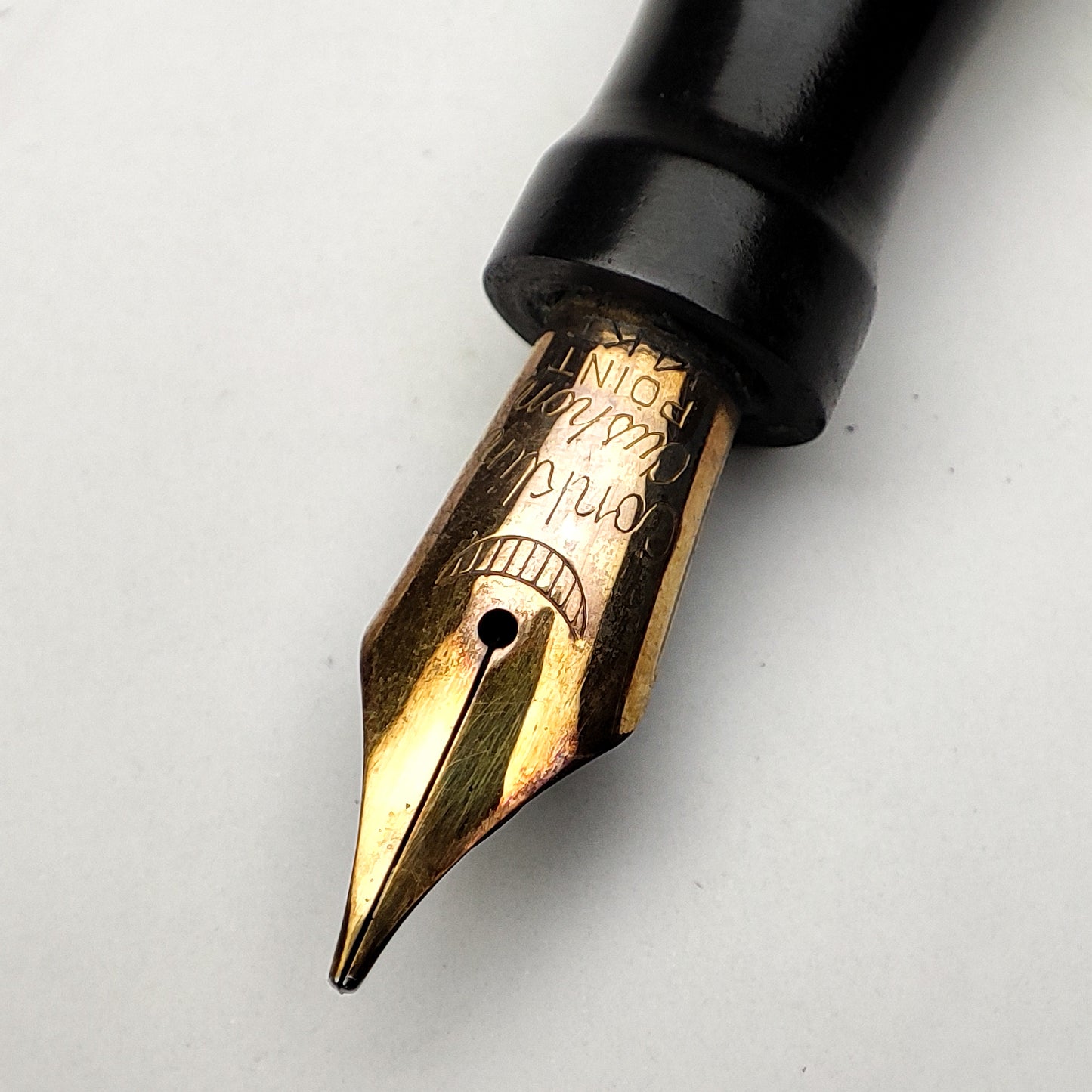 CONKLIN CRESCENT FILLER RINGTOP #2 CHECKERED PATTERN FOUNTAIN PEN (1920s)