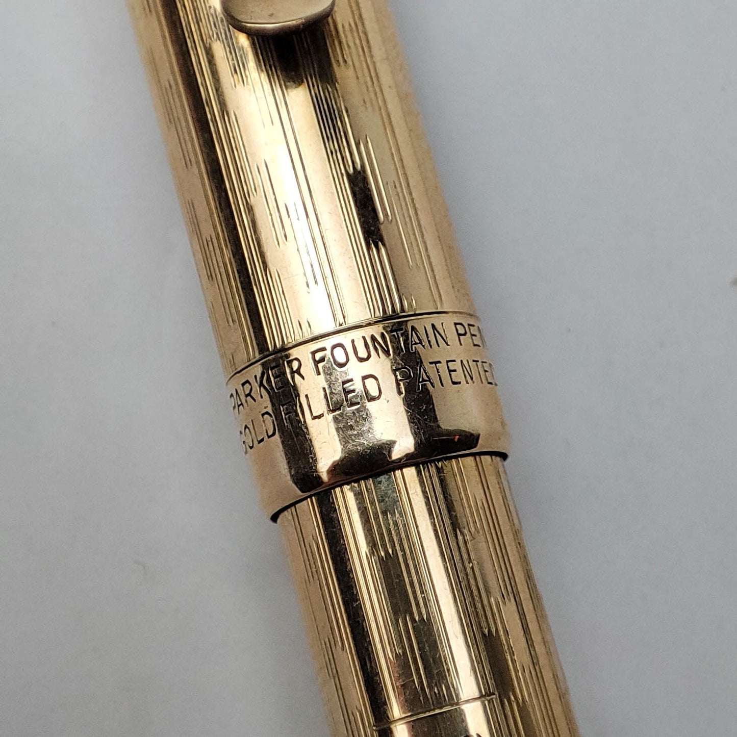 PARKER METAL PEN LUCKY CURVE DUETTE SETS M-504CM FOUNTAIN PEN  (1922)