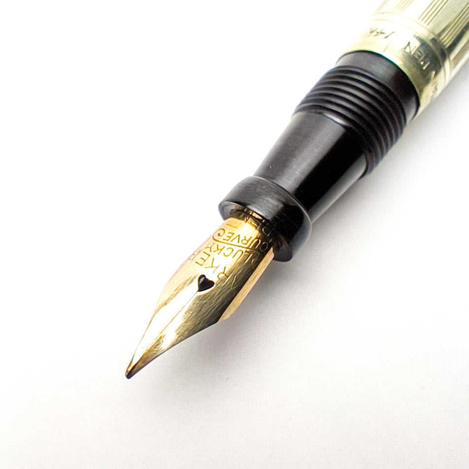 PARKER LUCKY CURVE NO.202 SOLID GOLD 14K FOUNTAIN PEN (1922)