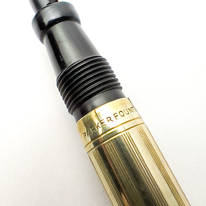 PARKER LUCKY CURVE NO.202 SOLID GOLD 14K FOUNTAIN PEN (1922)