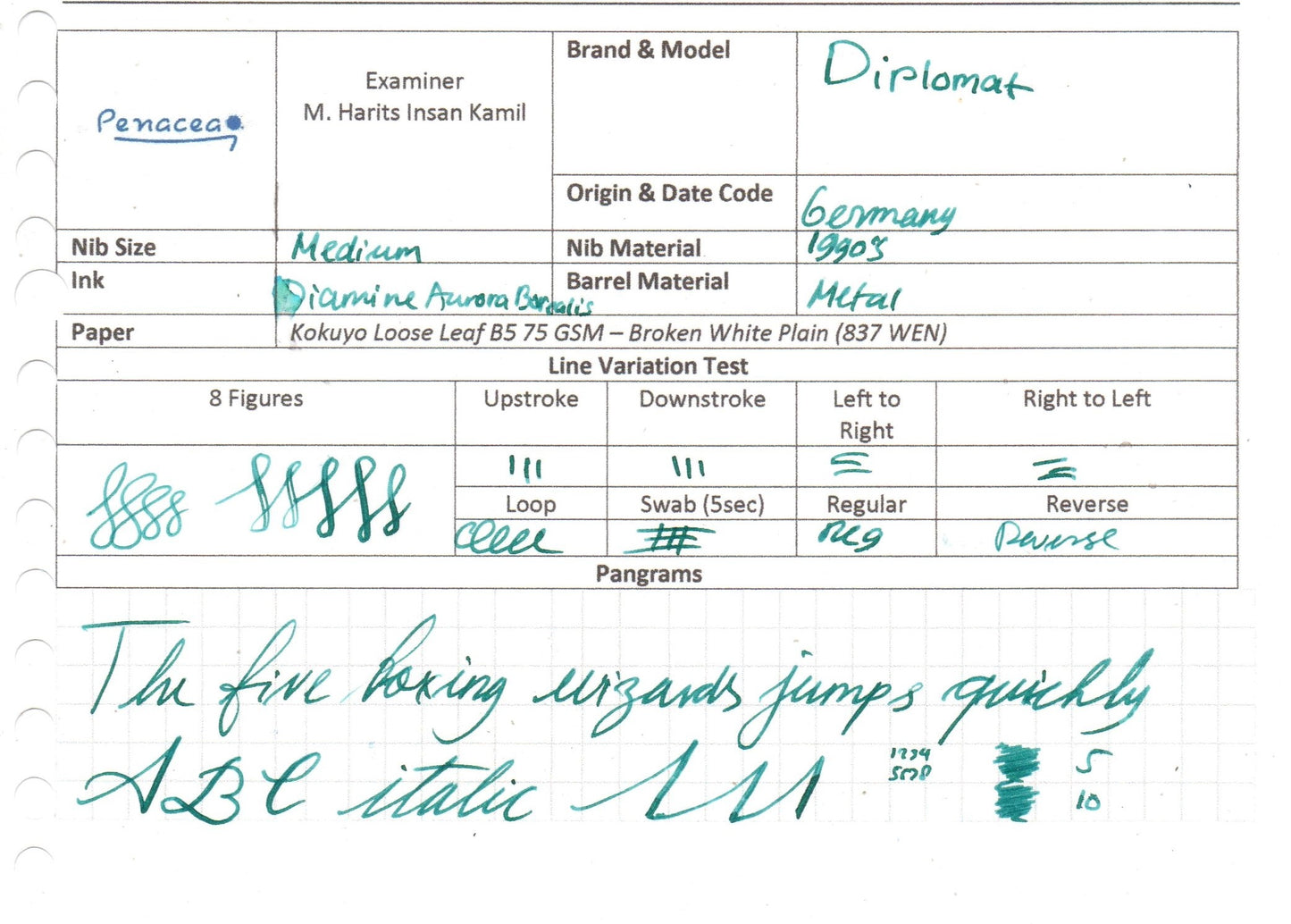 DIPLOMAT TRIOMPHE FOUNTAIN PEN (1990s)