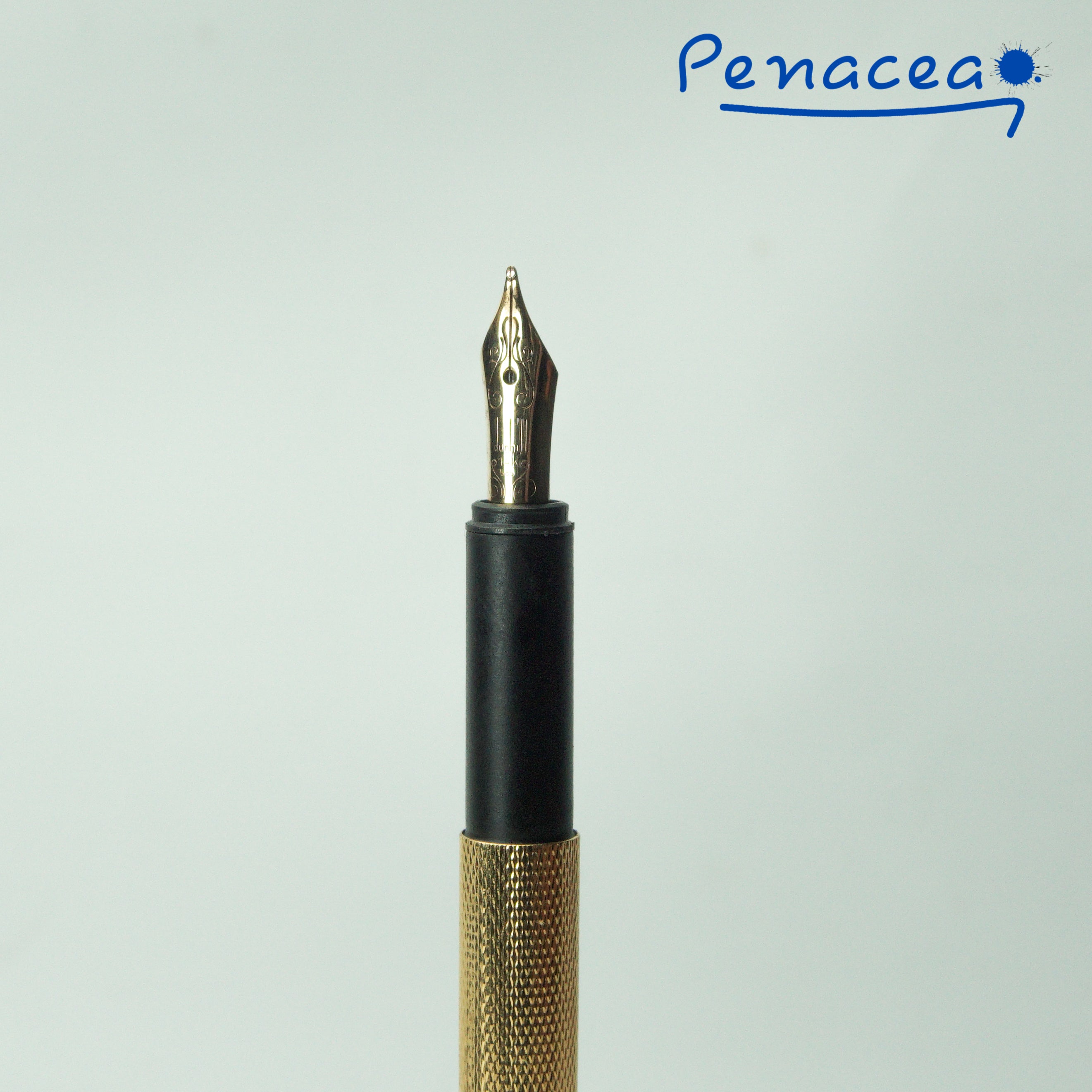 ALFRED DUNHILL GEMLINE BARLEYCORN GOLDPLATED FOUNTAIN PEN (1980s) – Penacea