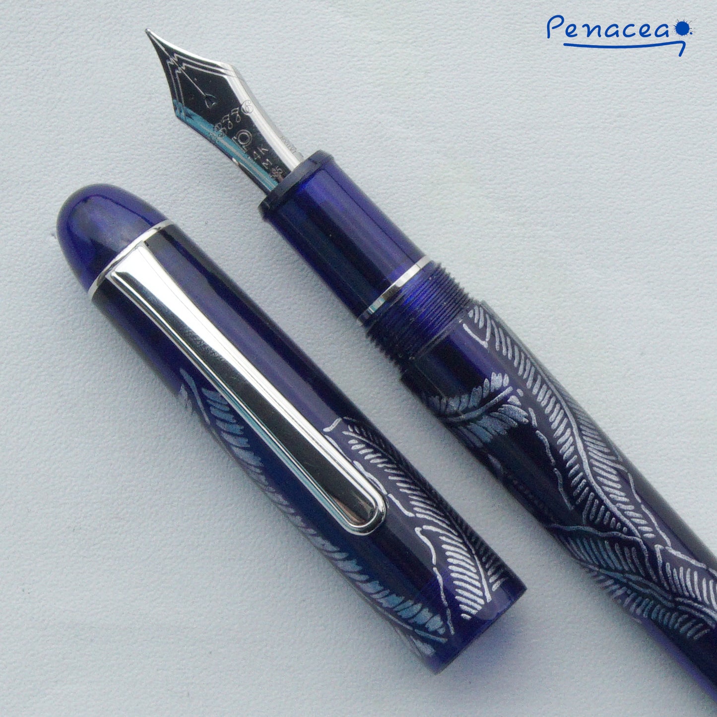 PLATINUM x MITSUKOSHI LIMITED EDITION BLUE FEATHER FOUNTAIN PEN  (2016)