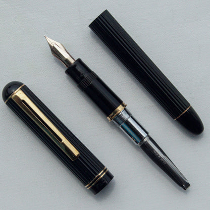 PILOT JUSTUS VINTAGE BLACK GT FOUNTAIN PEN (1979)