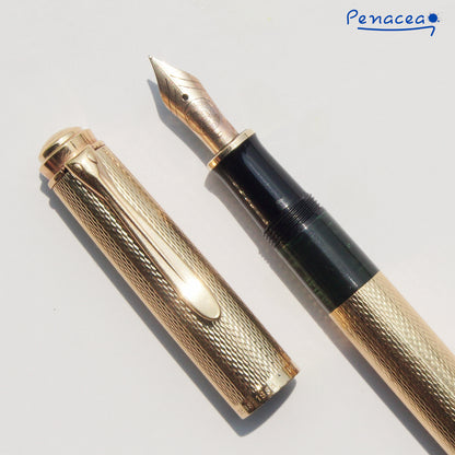 PELIKAN M760 JUBILEE GOLDPLATED BARLEYCORN FOUNTAIN PEN  (1988)