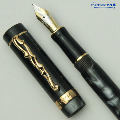 PARKER DUOFOLD INTERNATIONAL M.FULTZ REPLICA PEARL SWIRL 14K GOLD BAND LIMITED EDITION X/88 FOUNTAIN PEN (2005)