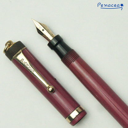 PARKER DUOFOLD LUCKY CURVE PASTEL MAGENTA FOUNTAIN PEN (1920s)