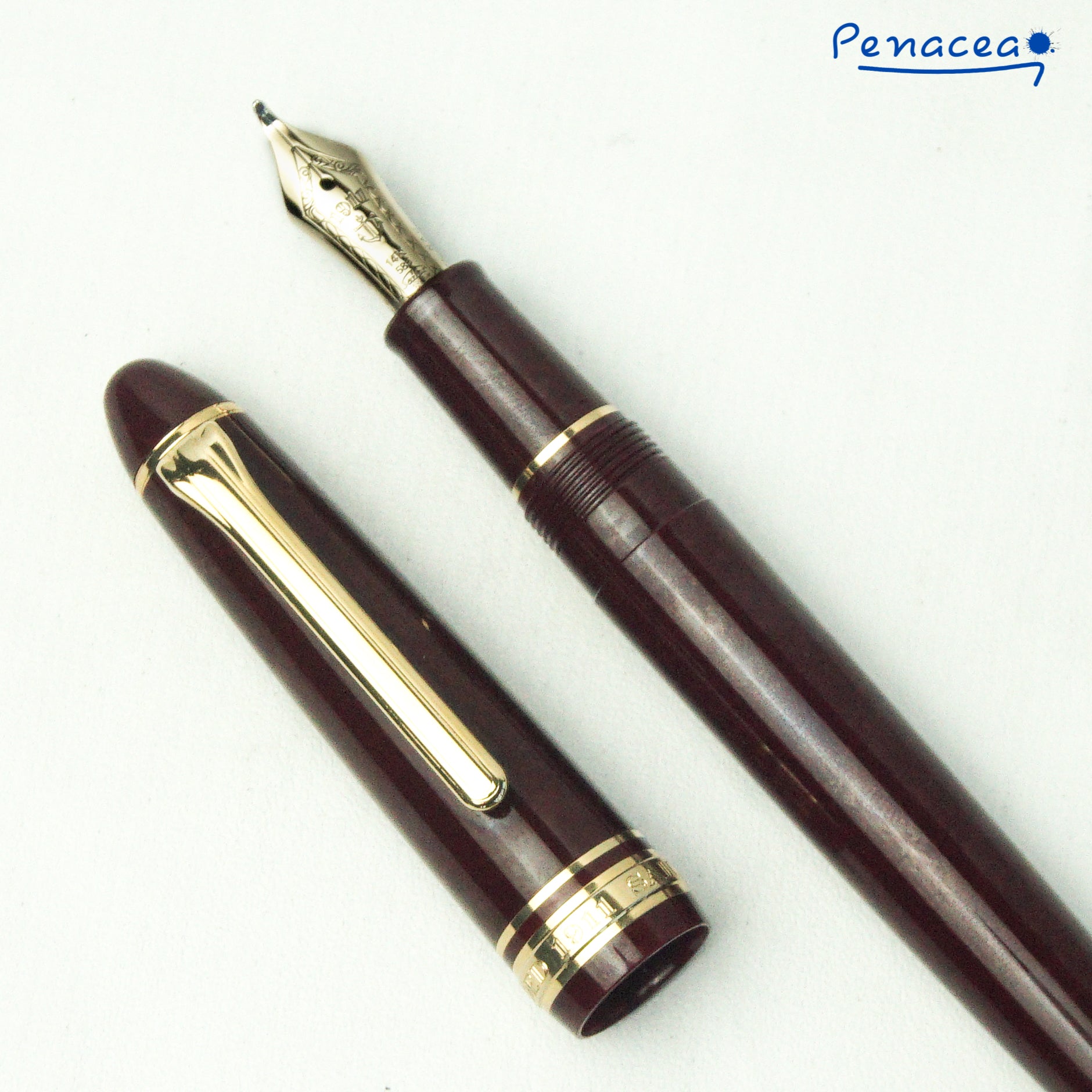 SAILOR 1911 REGULAR BURGUNDY NAGINATA FUDE DE MANEN FOUNTAIN PEN (2000 ...