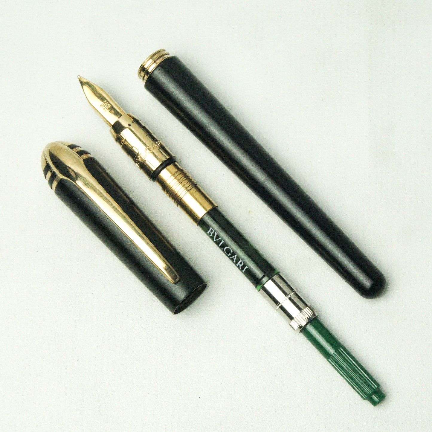 BULGARI ROMA MATTE BLACK GT FOUNTAIN PEN (1990s)