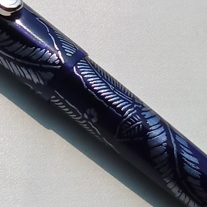 PLATINUM x MITSUKOSHI LIMITED EDITION BLUE FEATHER FOUNTAIN PEN  (2016)