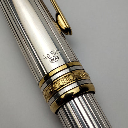 MONTBLANC 114 SOLITAIRE HOMMAGE TO WOLFGANG AMADEUS MOZART STERLING SILVER Ag925 PINSTRIPE FOUNTAIN PEN  (1997)