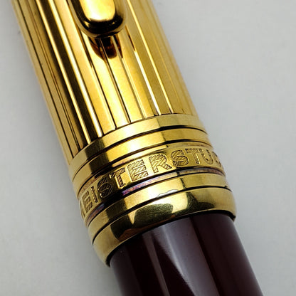 MONTBLANC 144 SOLITAIRE DOUE VERMEIL BURGUNDY FOUNTAIN PEN (1990s)