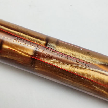 WATERMAN THOROBRED BROWN MARBLED FOUNTAIN PEN (1930s)