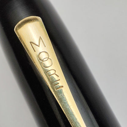 MOORE SPEEDLINE DELUXE MANIFLEX OVERSIZE EBONJET BLACK FOUNTAIN PEN (1934)