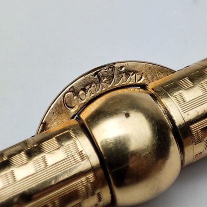 CONKLIN CRESCENT FILLER RINGTOP #2 CHECKERED PATTERN FOUNTAIN PEN (1920s)