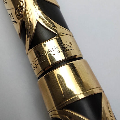 PARKER LUCKY CURVE NO.16 HEATH FILIGREE RINGTOP FOUNTAIN PEN (1916)