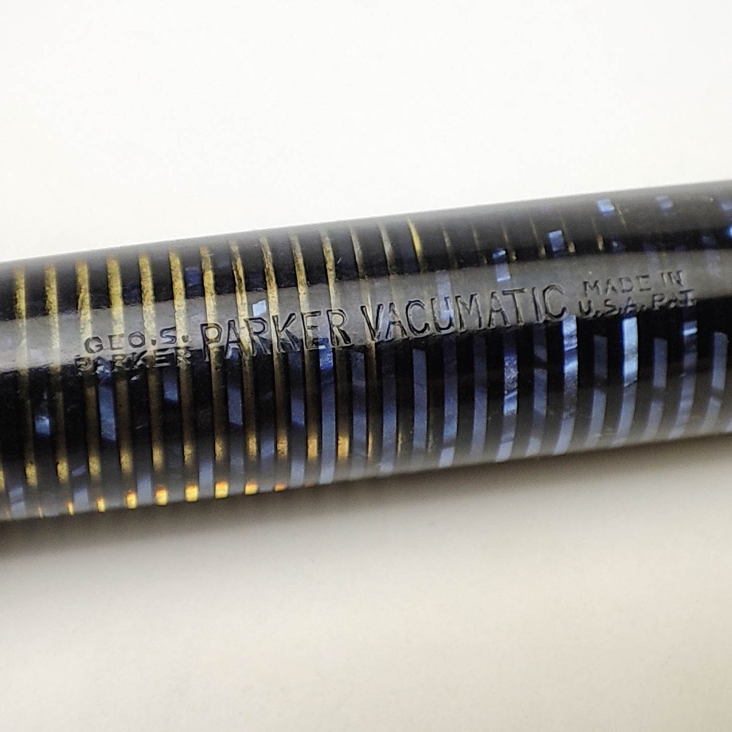 PARKER VACUMATIC AZURE BLUE MAJOR STANDARD FOUNTAIN PEN (1940s)