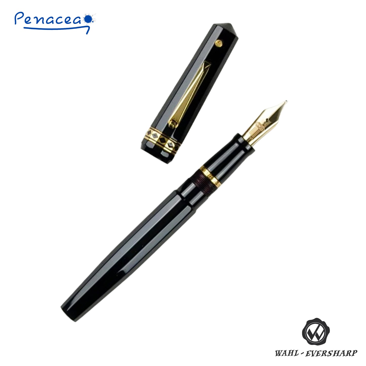 WAHL EVERSHARP MODERN DORIC JET BLACK FOUNTAIN PEN